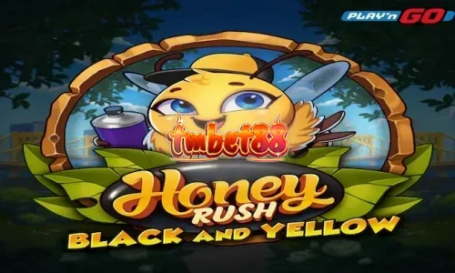 Tampilan visual slot Honey Rush Black and Yellow dengan tema kota neon